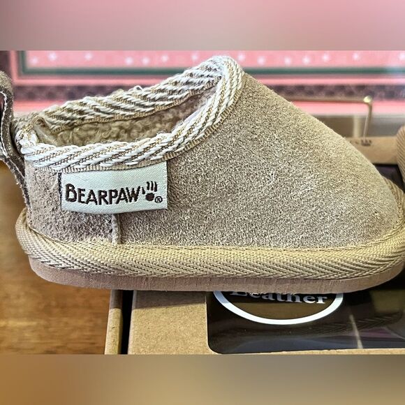 Bearpaw Real Leather infant slip on slippers size 0-6M - Picture 9 of 12
